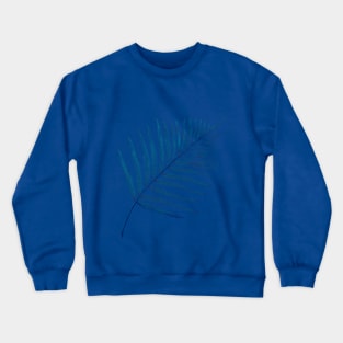 Fern Palm Leaf Blue Crewneck Sweatshirt